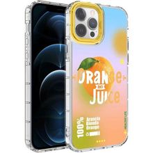 Evastore Apple iPhone 14 Pro Kamera Korumalı Renkli Desenli Sert Silikon Korn Kapak Kılıf