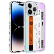 Evastore Apple iPhone 14 Pro Max Airbag Kenarlı Renkli Desenli Silikon Elegans Kapak Kılıf
