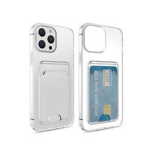 Evastore Apple iPhone 14 Pro Max Kartlıklı Şeffaf Setra Clear Silikon Kapak Kılıf