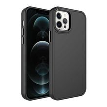 Evastore Apple iPhone 14 Pro Metal Çerçeve ve Buton Tasarımlı Sert Botox Kapak Kılıf