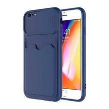 Evastore Apple iPhone 6 Deri Görünümlü Kartlıklı Kamera Korumalı Kılıf