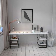 Evdemo BKTBYZ1 Buket Lüx Çalışma Masası Beyaz