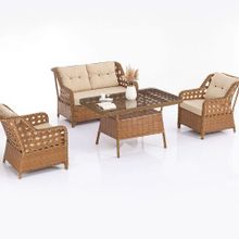 Evdemo Eren Rattan 2+1+1 Kahve Bahçe Balkon Takımı