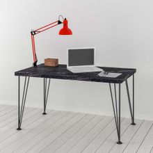 Evdemo Solo Mermer Siyah Çalışma Masası