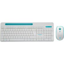 Everest Elite KM-6388 Beyaz-Mavi Kablosuz LC Layout Multimedia Klavye + Mouse Set