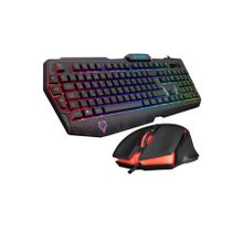 Everest KM-6168 Siyah Formula Combo USB 3 Makro Tuşlu RGB Q Oyuncu Klavye Mouse Seti