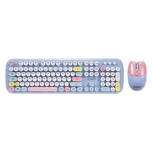 Everest KM-6284 Whisker Mavi Kablosuz Klavye Mouse Seti