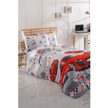Ev&Ev Home Crazy Kırmızı Tek Kişilik Nevresim Takımı