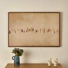 Evidea Deco Sociedad Bej 90x60 cm Tablo