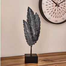 Evidea Deco Tüy Gümüş Siyah 38 cm Dekor