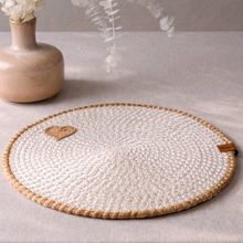 Evidea Soft 33x33 cm Ekru Bej Kalp Nakışlı Supla