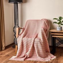 Evidea Soft Waffle Ekru Kiremit 120x170 cm Koltuk Şalı