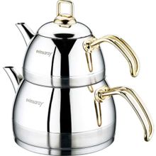 EvimSaray S-1323 Venüs Çelik Çaydanlık Takımı