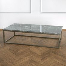 Evka Potrica Eskitme Pirinç Ayak Siyah Mermer Tabla Orta Sehpa