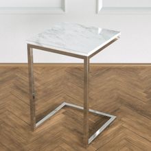 Evka Potrica Paslanmaz Ayak Beyaz Mermer Tabla Orta Sehpa