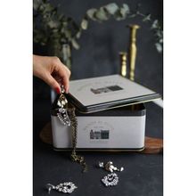 Evle ER029-7F Azura Coffee Desenli Kare Metal Saklama Kabı