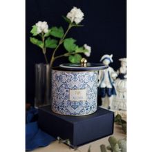 Evle ER146-3H Azulejos Aloha Desenli Yuvarlak Metal Saklama Kabı