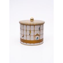 Evle ER146-T7 Bird Cage Desenli Yuvarlak Metal Saklama Kabı
