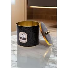 Evle ER146-V2 Trellis Desenli Yuvarlak Metal Saklama Kabı