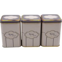Evle ERB25U6 Kare Metal Saklama Kabı Seti