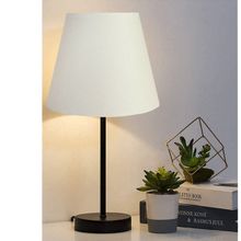 EVLight Black Tekli Metal Masa Lambası Beyaz Abajur