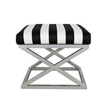 Evodeko Gri Çapraz Ayaklı Zebra Puf