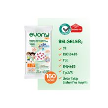 Evony Kids Elastik Kulaklı 160 Adet Maske