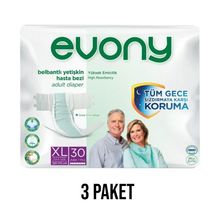 Evony XL 3x30'lu Belbantlı Yetişkin Hasta Bezi