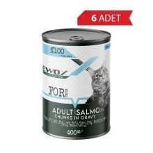 Ewox Somonlu Parça Etli 6x400 gr Kedi Konservesi
