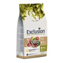 Exclusion 12 kg Monoprotein Kuzu Etli ve Narlı Düşük Tahıllı Orta Irk Yetişkin Köpek Maması