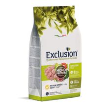 Exclusion 12 kg Monoprotein Tavuklu ve Narlı Düşük Tahıllı Orta Irk Yetişkin Köpek Maması