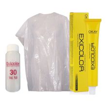 Exicolor 10 Şampanya 60 ml Tüp Saç Boyası + 30 Volüm Peroksit + Boya Naylonu