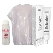 Exicolor 30 Volüm Peroksit + Boya Naylonu + 60 ml Lila Gümüş Tüp Saç Boyası