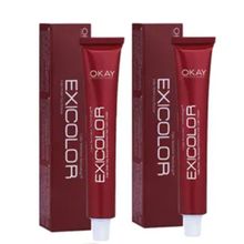 Exicolor 6.75 Koyu Kumral Kahve Akaju 2x60 ml Saç Boyası