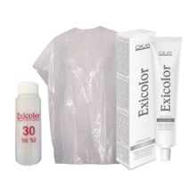 Exicolor Soğuk Gri Şampanya 60 ml Tüp Saç Boyası + 30 Volüm Peroksit + Boya Naylonu