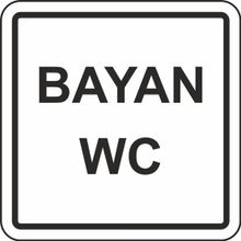 Extra Fix 12x12 cm Pvc Bayan Wc Uyarı Levhası