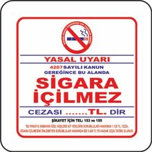 Extra Fix 16x24 cm Pvc Sigara İçilmez Uyarı Levhası