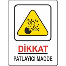 Extra Fix 25x35 cm Pvc Dikkat Patlayı Madde Levhası