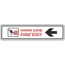 Extra Fix 7x24 cm Pvc Sol Yangın Çıkışı Levhası