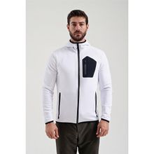 Exuma 2312250 Beyaz Tam Fermuarlı Erkek Sweatshirt