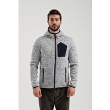 Exuma 2312256 Gri Melanj Tam Fermuarlı Erkek Polar