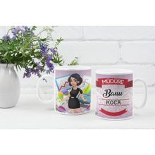 Eylül Design Kişiye Özel İsim Yazılı Müdüre Özel Baskı Meslek Kupa Bardak