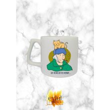 Eylül Design Sanat ve Kediler Van Gogh Özel Tasarım Baskılı Seramik Kupa Bardak