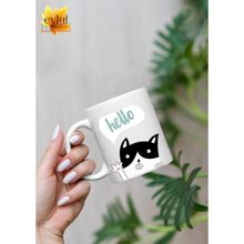 Eylül Design Sevimli Kedi Temalı Sevimli Özel Tasarım Baskılı Kupa Bardak
