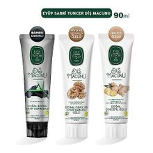 Eyüp Sabri Tuncer Karbonlu + Cevizli + Zencefilli 3x90 ml Diş Macunu
