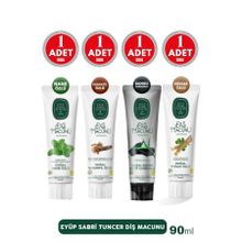 Eyüp Sabri Tuncer Nane Özlü + Karanfil Özlü + Bambu Karbonlu + Misvak Özlü 4x90 ml Diş Macunu