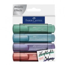 Faber 46 Metalic Karışık 4 lü Fosforlu Kalem