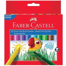 Faber Castell 10 Renk Winner Fırça Uçlu Keçeli Kalem