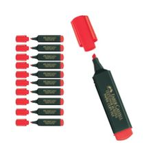 Faber Castell 10'lu Pk Kırmızı Fosforlu Kalem