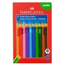 Faber Castell 12 Renk Jumbo Köşeli Kuru Boya